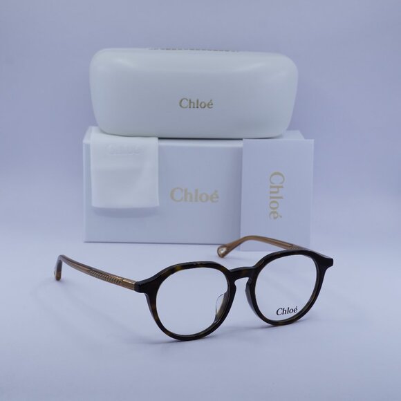 Chloe CH0012OA 004 Round Eyeglasses 50mm - Havana/Brown - Picture 1 of 11